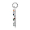 Black Bow Jewelry 14k White Gold and CZ Multicolor Artists Palette Pendant - 2 of 4