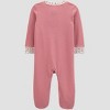 Carter's Just One You® Baby Girls' Floral Sleep N' Play - Pink - 2 of 4