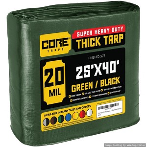 Core Tarps Heavy Duty 20 Mil Tarp Cover, UV Resistant, Rip Proof for Roof, Camping, Patio, Pool, Boat - 1 of 4