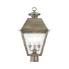 Livex Lighting Mansfield 3 - Light Post Light in  Vintage Pewter - 2 of 4