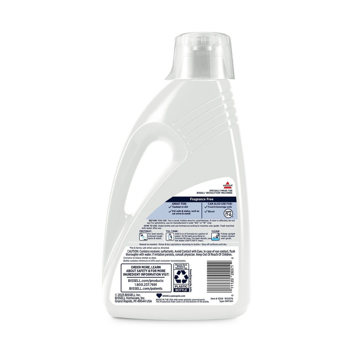 BISSELL Fresh Free & Clear Revolution Pet Deep Clean Carpet Formula - 60 fl oz - thumbnail 3
