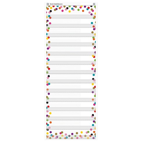 Teacher Created Resources® Confetti 14 Pocket Daily Schedule Pocket Chart,  13