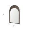 HomeRoots 36" Brown Solid Wood Arch Framed Accent Mirror - 3 of 4