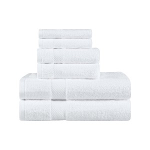 Modern Solid Classic Premium Luxury Cotton 6 Piece Bath, Face, and Hand Towel Set by Blue Nile Mills - 1 of 4