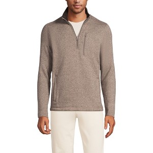 Lands' End Men's Quarter Zip Sweater Fleece - 1 of 4