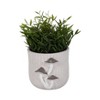 Mushroom Planter Pot with Drainage Hole - Cement Rustic Tree Trunk Style Decorative Flower Pot for Indoor & Outdoor Plants - 6" Gray - 2 of 4
