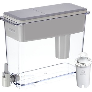 Brita Refillable Product Solutions Extra Large 27-Cup UltraMax Filtered Water Dispenser with Filter - Gray: Water Filtration, Hand Wash, Flip-Top Lid - 1 of 4