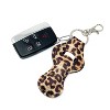 Wrapables 10 Pack Chapstick Holder Keychain with 10 Pieces Metal Clasps, Leopard - 3 of 4
