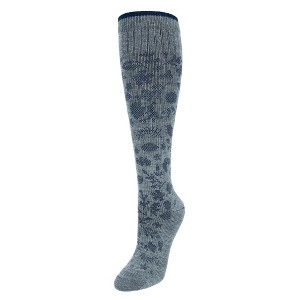 Dr Scholls Women's Lace Floral Pattern Fashion Compression Knee High Socks - 1 of 4