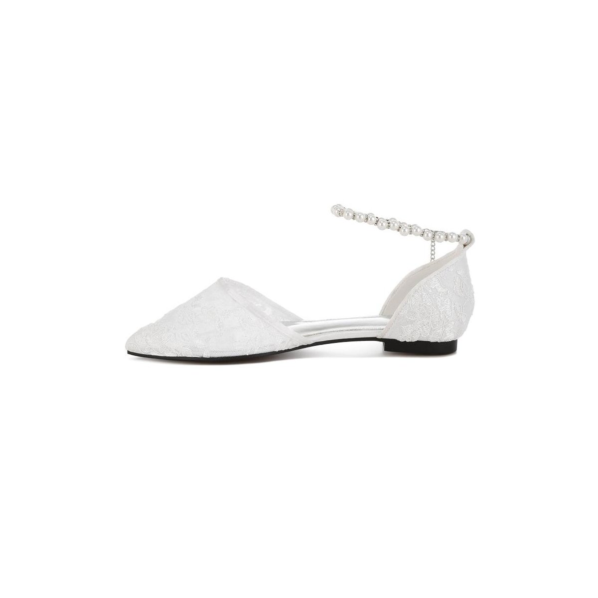 Женские сандалии Rag & Co Womens Shrami Pearl & Rhinestone Strap Flat Sandals 6 — фото 6