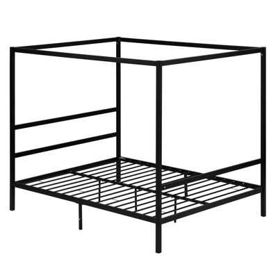 Karl Home Black King Size Iron Metal Frame Canopy Bed