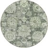 Artichoke Green And Olive Green Floral Washable Indoor Outdoor Area Rug - 4 of 4