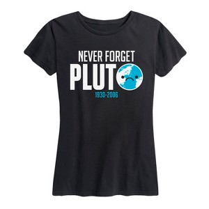 Women's - Instant Message - Never Forget Pluto Short Sleeve Graphic T-Shirt - 1 of 4