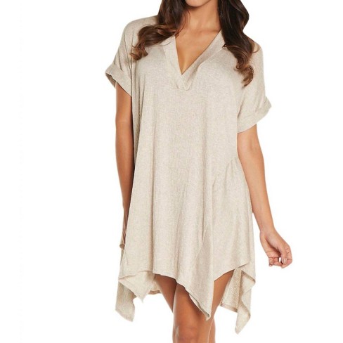 Women's Corbel V-Neck Shirt Dress - Elif - image 1 of 2