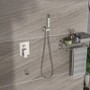 PAGED Shower System with Waterfall Tub Spout Modern Square Shower Head with Rough-in Valve for Bathroom, Restroom - 2 of 4