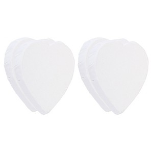 Unique Bargains Heart-Shaped Painting Canvas Panels 4 Pcs White - 1 of 4