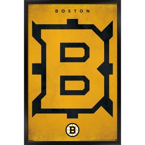 Trends International NHL Boston Bruins - Logo 25 Framed Wall Poster Prints - 1 of 4