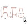 JONATHAN Y Hula Modern Designer Iron Curved Backless Bar Stool - image 3 of 4