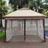 Gulches Outdoor11*11Ft Pop Up Gazebo Canopy With Removable Zipper Netting,Soft Top Event Tent,Suitable For Patio Backyard Garden Camping Area,Coffee - 3 of 4