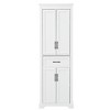 ACEPANO 70.8 in. H Modern Freestanding Bathroom Storage Vanity with 4 Doors, 1 Drawer & Adjustable Shelves-White - 3 of 4