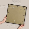 Americanflat 20x20 Picture Frame with Polished Plexiglass - Use as 8x10 Frame with Mat or 20x20 Frame Without Mat - Streamline Collection - Black - 4 of 4