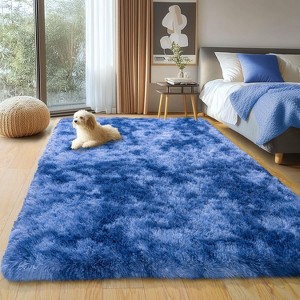 Soft Shag Area Rug 6x9 for Living Room or Bedroom, Fluffy Non-Slip Plush Carpet, Cozy Fuzzy Indoor Rug for Kids Room - 1 of 4