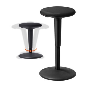 VEVOR Wobble Chair,Height-Adjustable (21.7-28.3") Active Chair,Flexible Seating Wobble Stool Made of Iron Improves Focus & Posture, Age 12-18, Black - 1 of 4