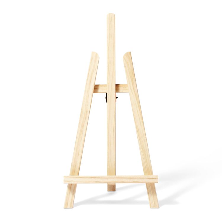 Tabletop Easel - Mondo Llama&#8482;: Off-White Hardwood Artist Stand for Painting, 16.8&#34; Height, No Assembly Required, 1 of 3