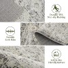 Acekool Vintage Floral Washable Area Rug, Soft Low-Pile Carpet, Non-Slip TPR Backing, velvet Cotton for Living Room, Bedroom, Entryway - 4 of 4