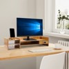 YIYIBYUS Exquisite Monitor Stand with Drawer Ergonomic Height Wood Monitor Stand,  Desktop Organizer Rack - 2 of 4