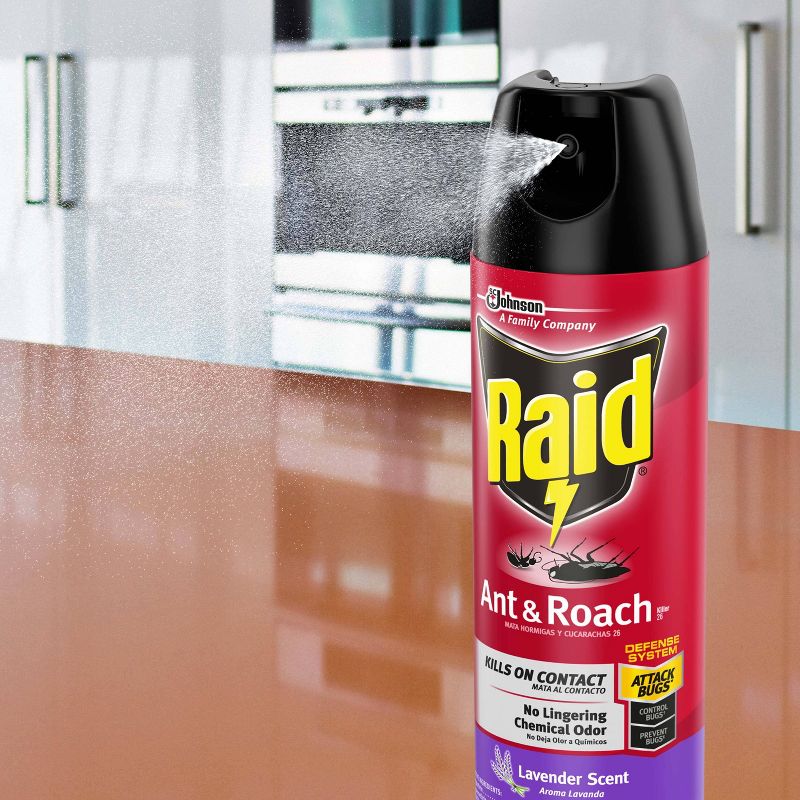 Raid Ant and Roach Killer Lavender Scent - 17.5oz, 3 of 14