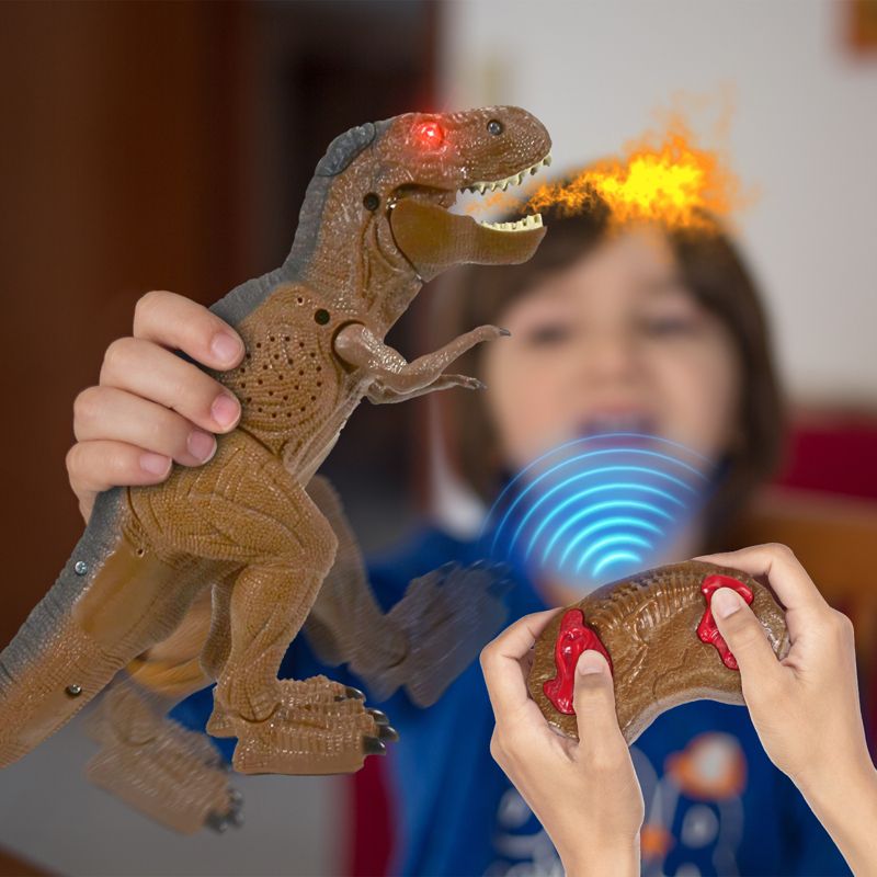 Contixo DB1 RC Dinosaur Toys -Walking Tyrannosaurus Dinosaur with Light-Up Eyes & Roaring Effect for Kids, 4 of 11