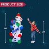 6 FT Christmas Inflatable Decoration Stacked Snowman with Build-in LEDs Blow Up Inflatables - 2 of 4