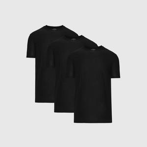 Men's All Black Active Crew Neck 3-Pack - True Classic - 1 of 4