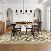 Modern Pastoral Snake Print Area Rug Machine Washable Low Pile Non Slip Non Shedding Stain-Resistant Floor Carpet for Living Room Bedroom Kitchen - 3 of 4