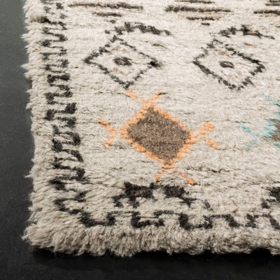 Hand-Knotted Multi-Color Wool Geometric Bohemian Area Rug
