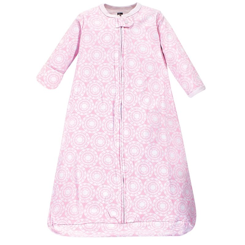 Hudson Baby Infant Girl Cotton Long-Sleeve Wearable Sleeping Bag, Sack, Blanket, Script, 4 of 5