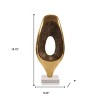 HomeRoots 19" Gold And White Aluminum And Marble Abstract Tabletop Sculpture - 3 of 4