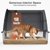 JOEJOY Stainless Steel Cat Litter Box,Double-layered 18" High Sided Cat Litter Box,Metal Litter Pan with Lid,Extra Large Litter Box with Scoop - 4 of 4