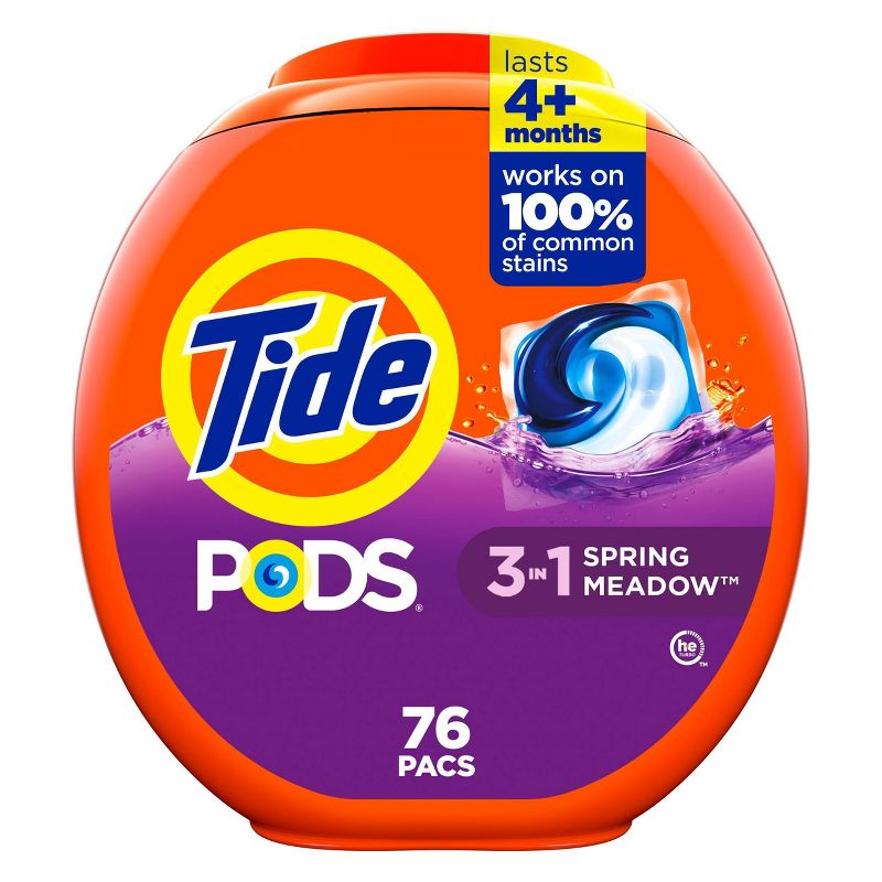 Tide Spring Meadow Pods HE Compatible Laundry Detergent Soap Pacs, 1 of 8
