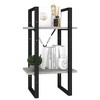 vidaXL 2-Tier Book Cabinet Concrete Gray 15.7"x11.8"x27.6" Chipboard - 4 of 4