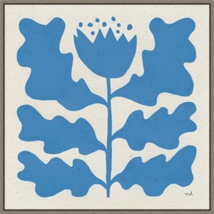 Amanti Art Delighted Floral IV Blue by Moira Hershey Canvas Wall Art Print Framed 22 x 22-in. - 1 of 4