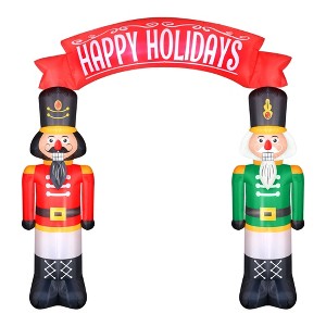 Occasions AIRFLOWZ INFLATABLE NUTCRACKERS ARCHWAY  8FT, 8 ft Tall, Red - 1 of 4