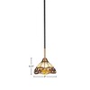 Toltec Lighting Paramount 1 - Light Pendant in  Matte Black/Brass with 7'' Roman Jewel Art Glass Shade - 2 of 2