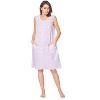 Casual Nights Women's Zipper Front House Dress Sleeveless Seersucker Housecoat Duster Lounger - 2 of 4
