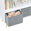 INFURNIC Decorative Bookshelf Kids Bookcase Book Display, Toy Storage Cabinet Organizer With Collapsible Fabric Drawers, Gray, 35.43"*11.02"*23.62" - 2 of 4