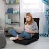 Tangkula Adjustable Floor Chair Cushioned Lounger Recliner w/ 6-Position Comfortable Back Support & Thick Padded Lazy Sofa Floor Seat Black - 3 of 4