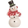 Transpac Dolomite Retro Snowman Salt and Pepper Shaker Set Ceramic Christmas Decor Multicolored Tabletop Shakers - 2 of 4