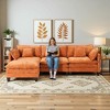 Chenille 3-Seat Sectional Sofa – Modular Deep Seat Sleeper Couch with Ottoman & Side Pocket | Ultimate Comfort for Living Room, Apartment, or Office - 2 of 4