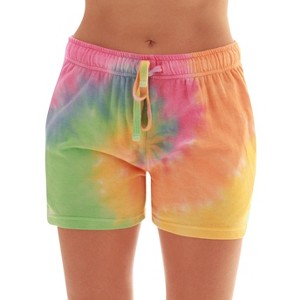 Just Love Women's Loop Terry Tie Dye Shorts - Comfortable and Stylish Loungewear for Summer - 1 of 3